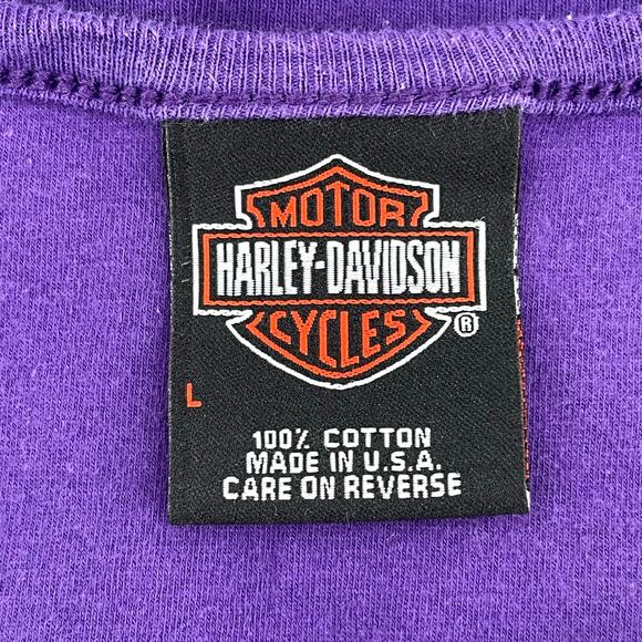 Vintage Harley-Davidson Purple Y2K Tank Top Spaghetti Strap Charm Cami Size L - Picture 7 of 11